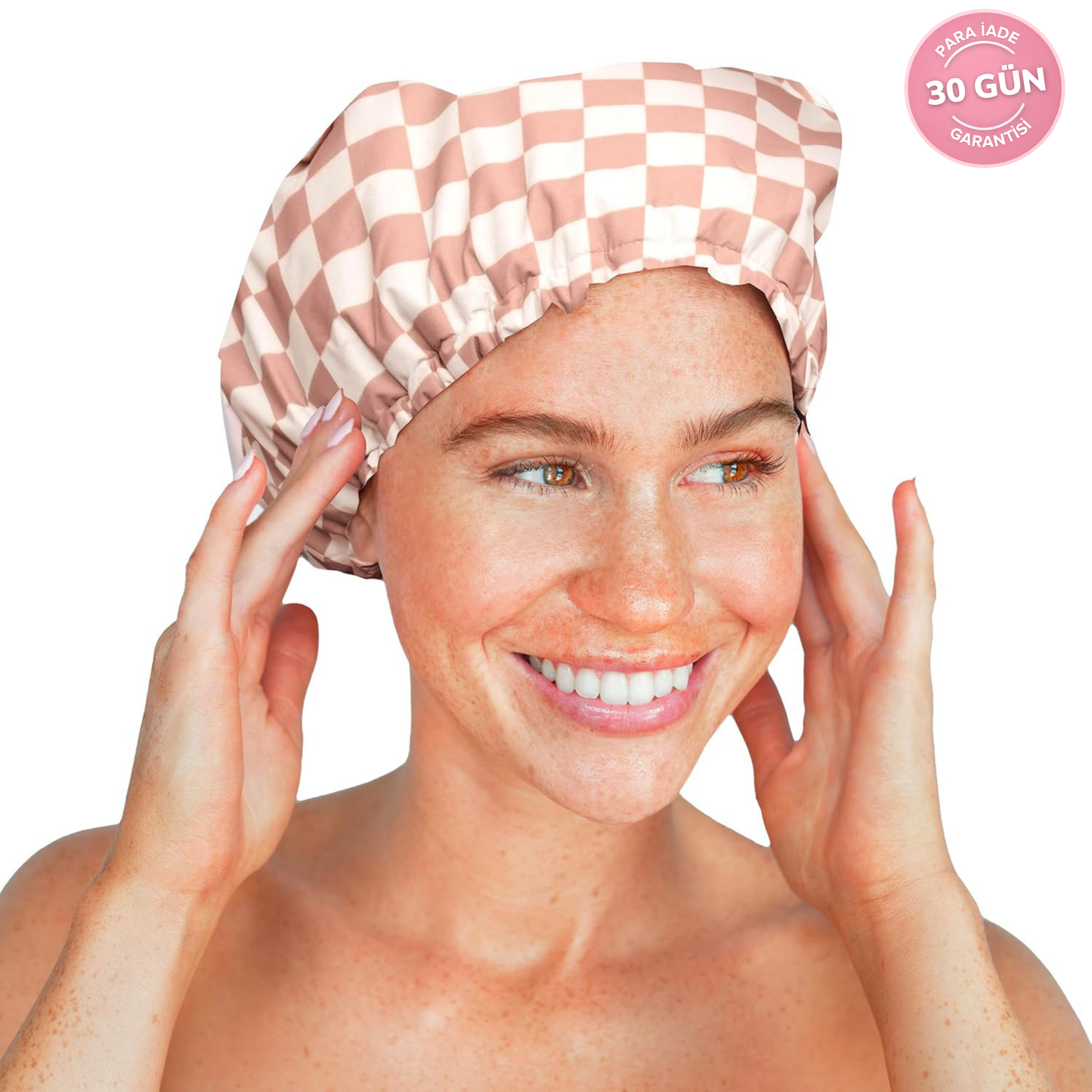 SATENYA Lüks Saten-Astarlı Esnek Duş Bonesi